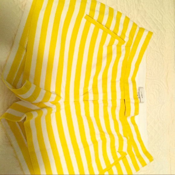 J. Crew Pants - J. Crew ladies yellow and white striped shorts